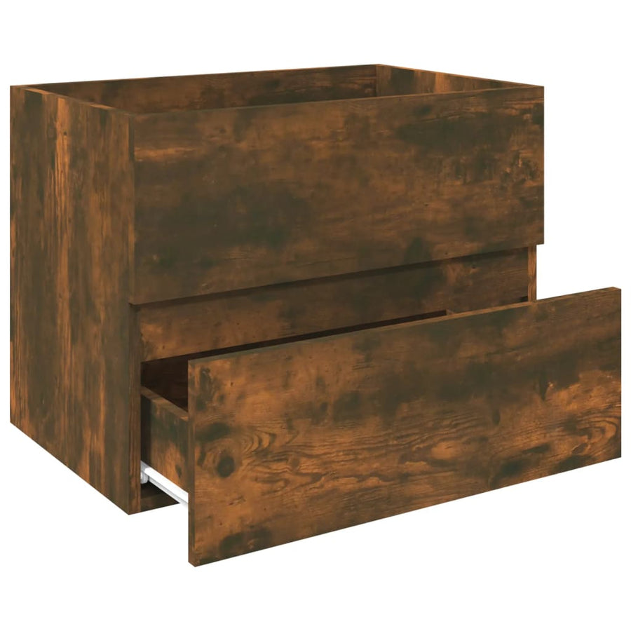 Wastafelkast 60X38,5X45 Cm Bewerkt Hout Kleurig 60 x 38.5 x 45 cm Gerookt eiken