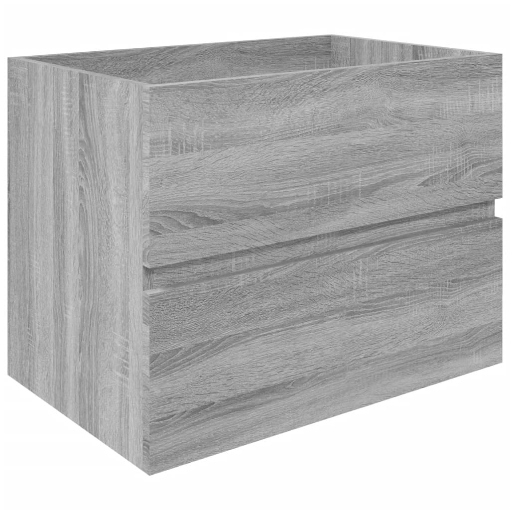 Wastafelkast 60X38,5X45 Cm Bewerkt Hout Eikenkleur 60 x 38.5 x 45 cm Grijs sonoma