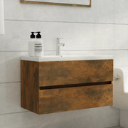 Washed oak wood vanity unit 80x38.5x45 cm