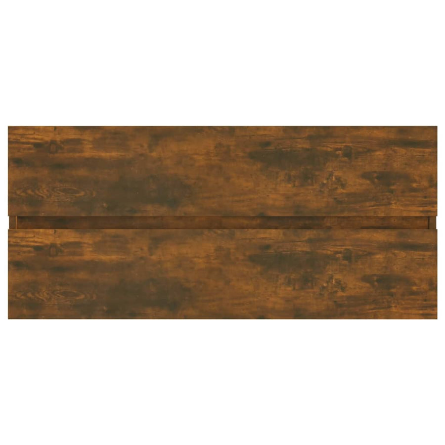 Wastafelkast 00X38,5X45 Cm Bewerkt Hout Kleurig 100 x 38.5 x 45 cm Gerookt eiken