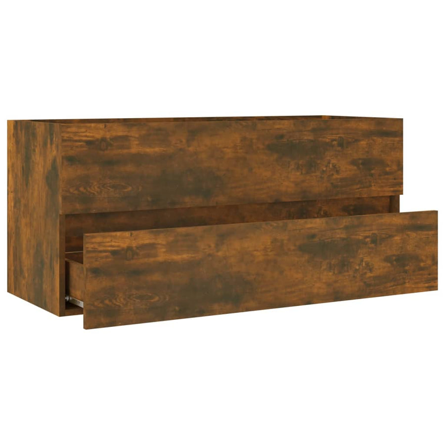 Wastafelkast 00X38,5X45 Cm Bewerkt Hout Kleurig 100 x 38.5 x 45 cm Gerookt eiken