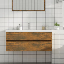 Wastafelkast 00X38,5X45 Cm Bewerkt Hout Kleurig 100 x 38.5 x 45 cm Gerookt eiken