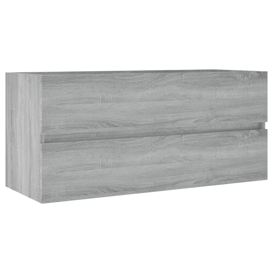 Wastafelkast 00X38,5X45 Cm Bewerkt Hout Eiken 100 x 38.5 x 45 cm Grijs sonoma