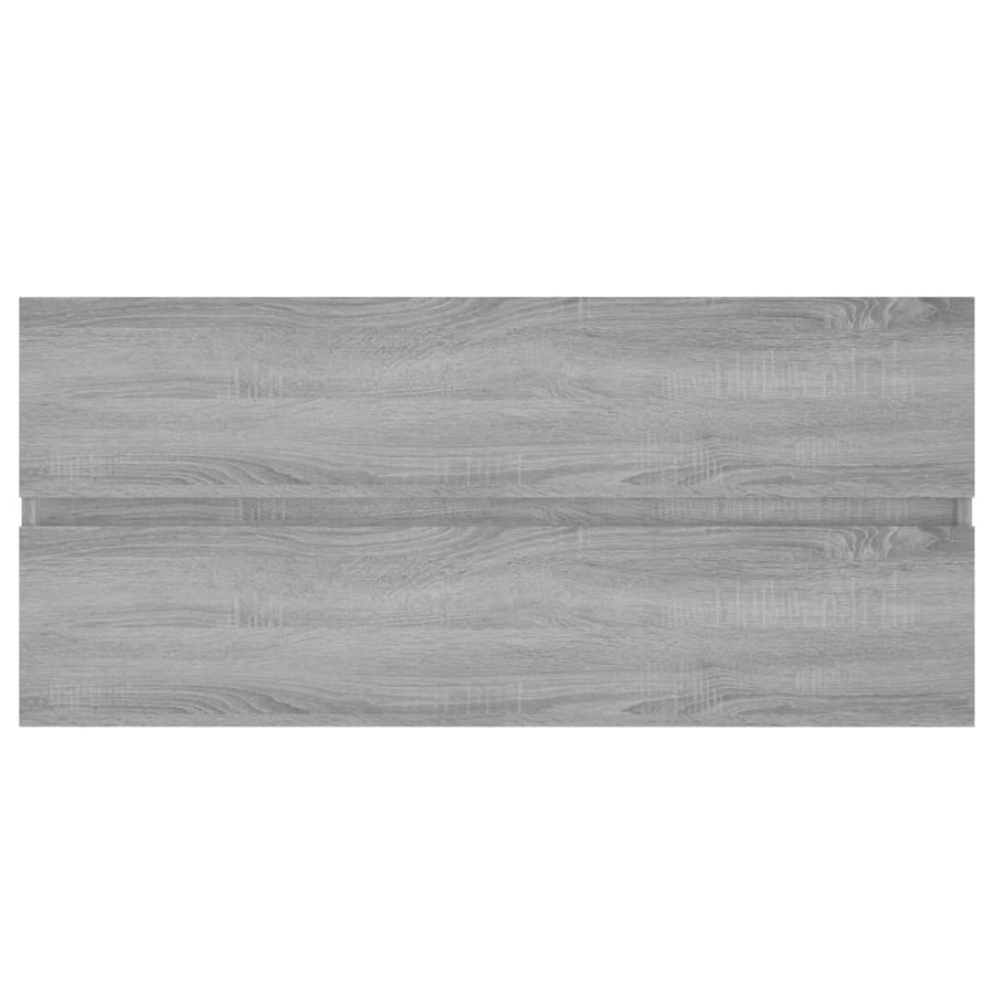 Wastafelkast 00X38,5X45 Cm Bewerkt Hout Eiken 100 x 38.5 x 45 cm Grijs sonoma