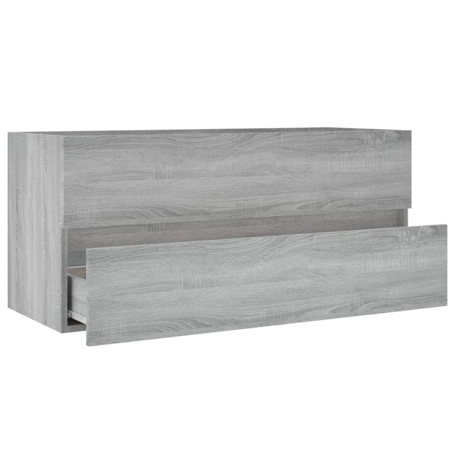 Wastafelkast 00X38,5X45 Cm Bewerkt Hout Eiken 100 x 38.5 x 45 cm Grijs sonoma