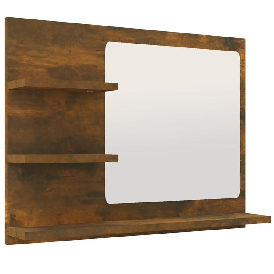 Badkamerspiegel 60X0,5X45 Cm Bewerkt Hout Kleurig Gerookt eiken