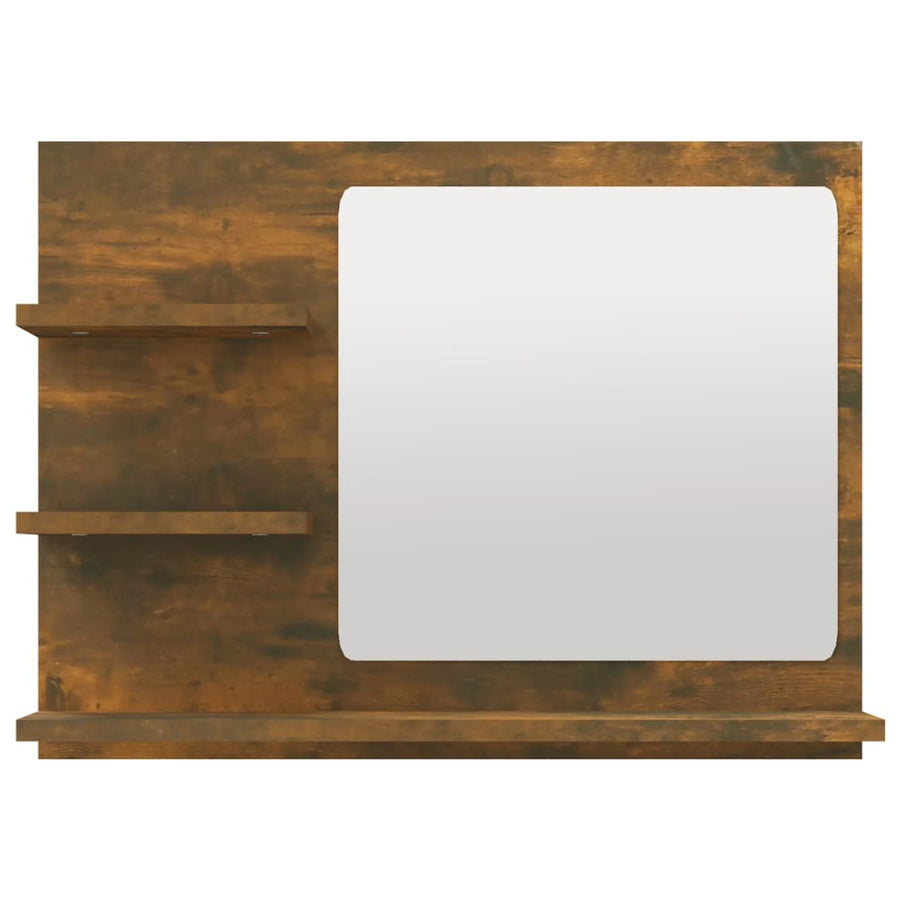 Badkamerspiegel 60X0,5X45 Cm Bewerkt Hout Kleurig Gerookt eiken