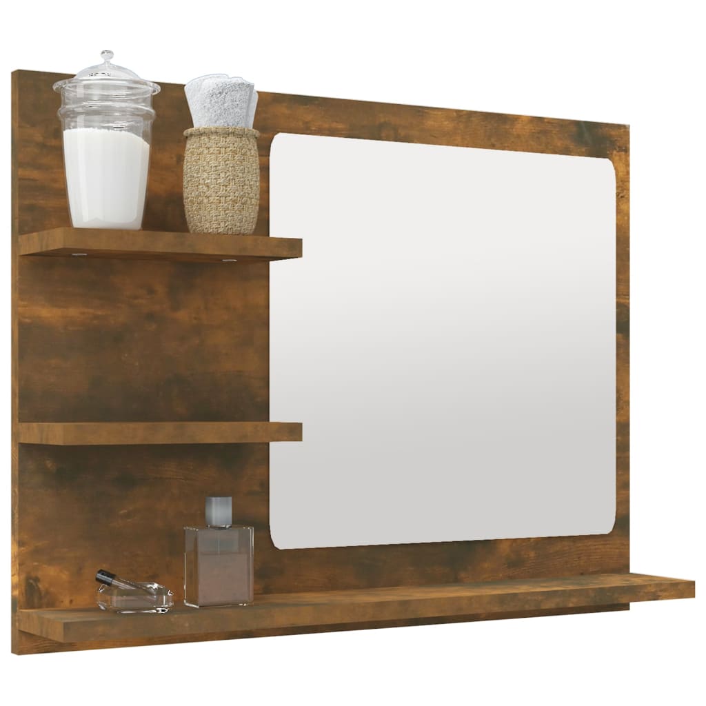 Badkamerspiegel 60X0,5X45 Cm Bewerkt Hout Kleurig Gerookt eiken