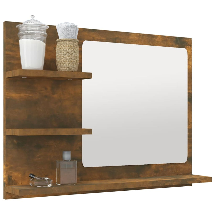 Badkamerspiegel 60X0,5X45 Cm Bewerkt Hout Kleurig Gerookt eiken