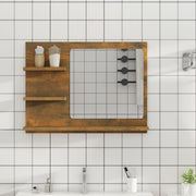 Badkamerspiegel 60x10,5x45 cm bewerkt hout gerookt eiken