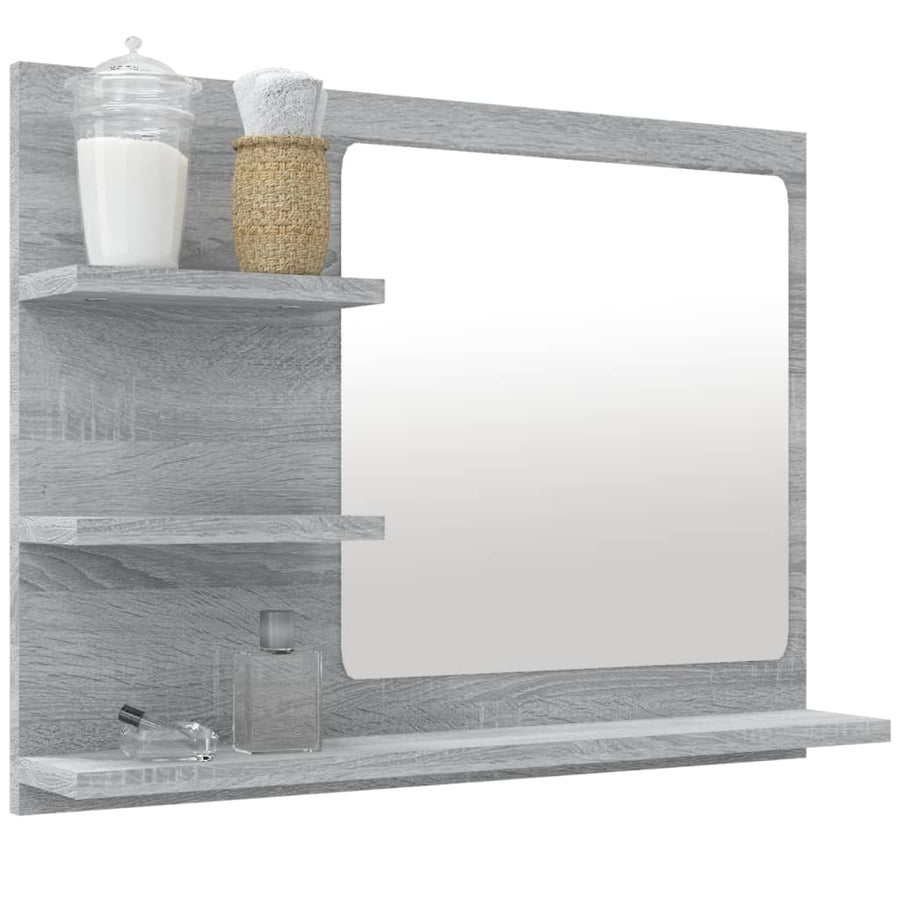 Badkamerspiegel 60X0,5X45 Cm Bewerkt Hout Eiken Grijs sonoma