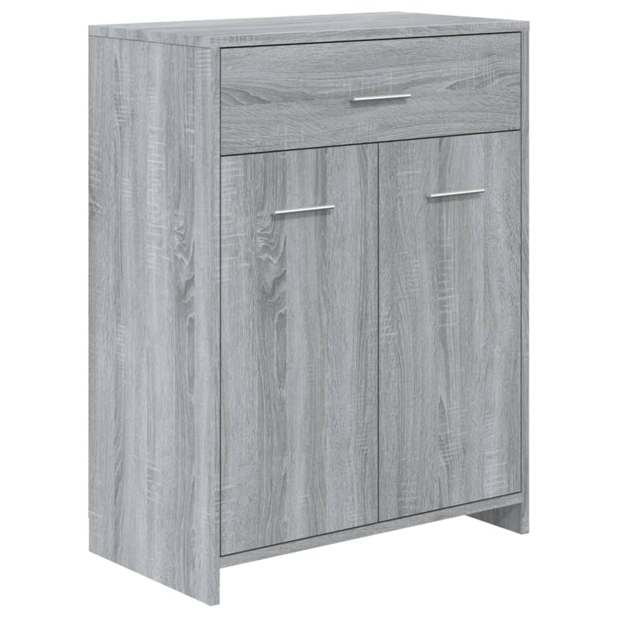Badkamerkast 60x33x80 cm bewerkt hout grijs sonoma eikenkleurig