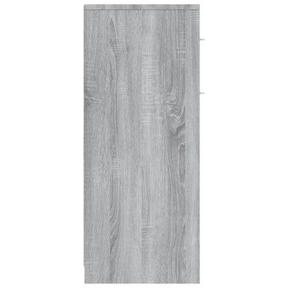 Badkamerkast 60x33x80 cm bewerkt hout grijs sonoma eikenkleurig