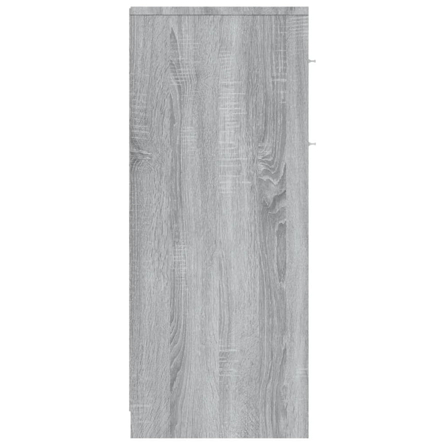 Badkamerkast 60x33x80 cm bewerkt hout grijs sonoma eikenkleurig