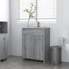 Bathroom cabinet 60x33x80 cm engineered wood grey Sonoma oak colour