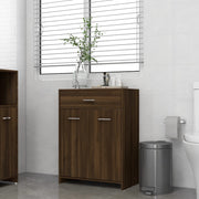 Badkamerkast 60x33x80 cm bewerkt hout bruin