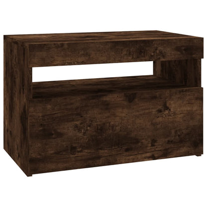 Tv-Meubels Met Led-Verlichting 2 60 x 35 x 40 cm Gerookt eiken