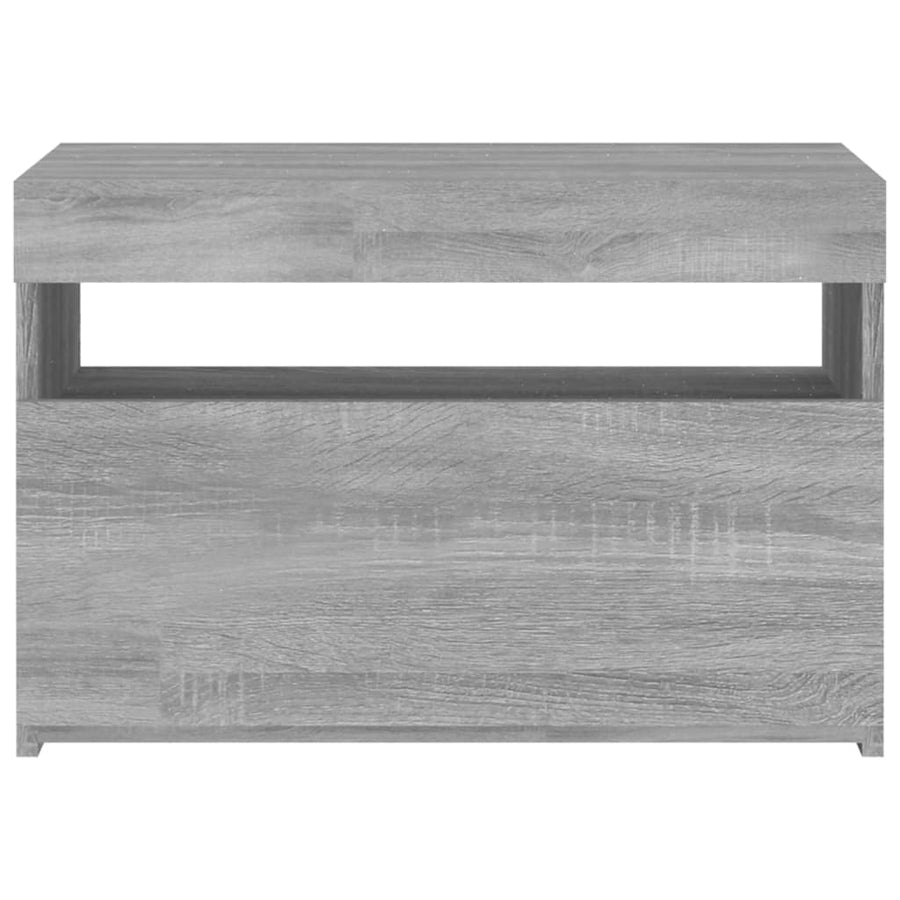 Tv-Meubel Met Led-Verlichting Eiken 1 60 x 35 x 40 cm Grijs sonoma