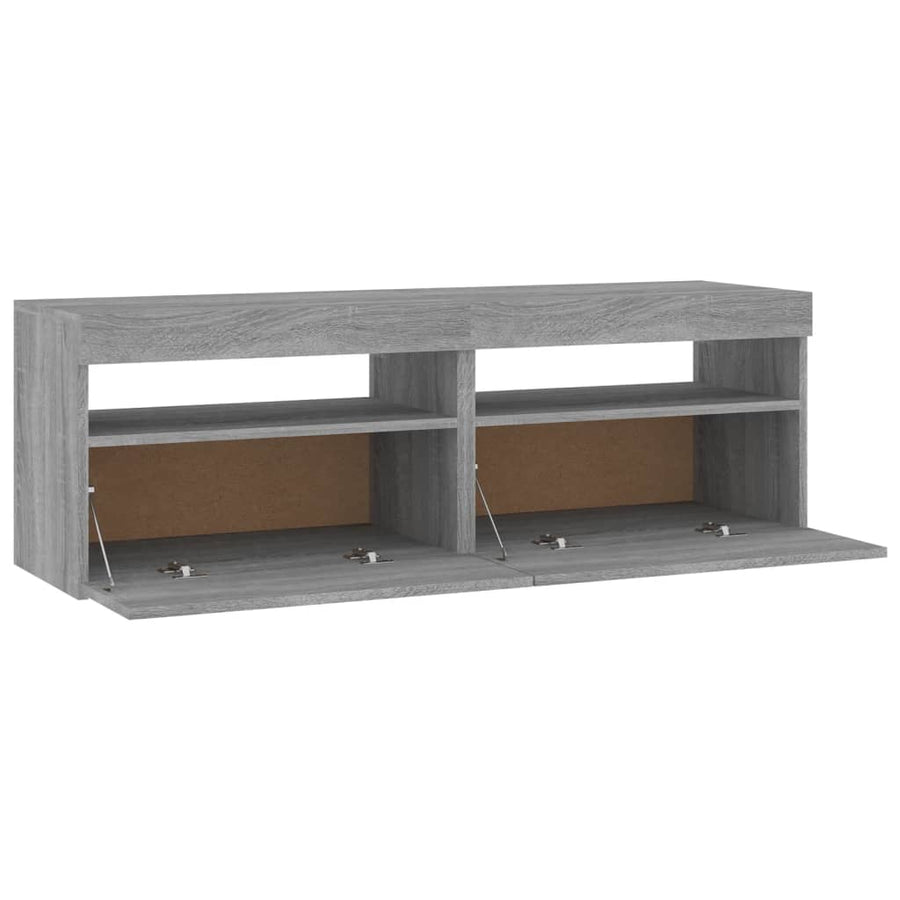 Tv-Meubels Met Led-Verlichting 2 60 x 35 x 40 cm Grijs sonoma