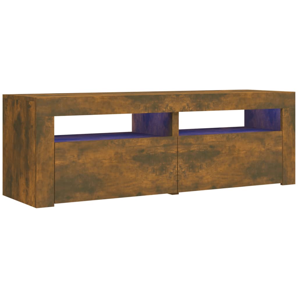 Tv-Meubel Met Led-Verlichting 20X35X40 Cm Sonoma Eikenkleurig Gerookt eiken