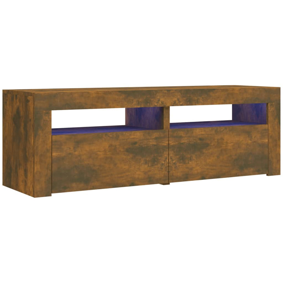 Tv-Meubel Met Led-Verlichting 20X35X40 Cm Sonoma Eikenkleurig Gerookt eiken