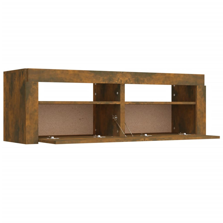 Tv-Meubel Met Led-Verlichting 20X35X40 Cm Sonoma Eikenkleurig Gerookt eiken