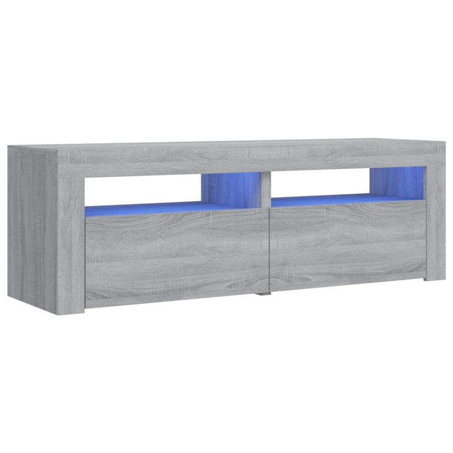 Tv-Meubel Met Led-Verlichting 20X35X40 Cm Eiken Grijs sonoma