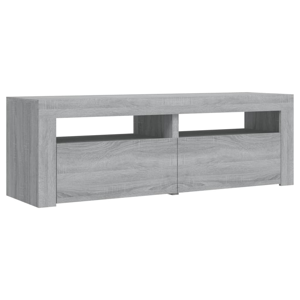 Tv-Meubel Met Led-Verlichting 20X35X40 Cm Eiken Grijs sonoma