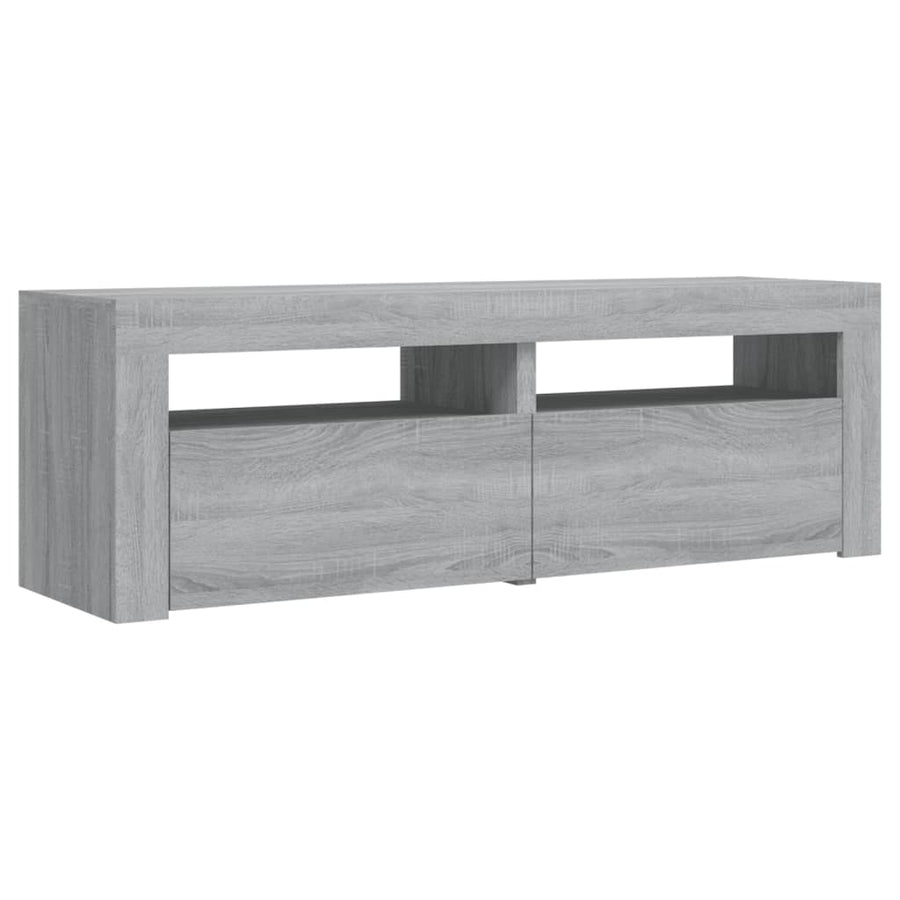 Tv-Meubel Met Led-Verlichting 20X35X40 Cm Eiken Grijs sonoma