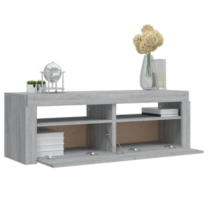 Tv-Meubel Met Led-Verlichting 20X35X40 Cm Eiken Grijs sonoma