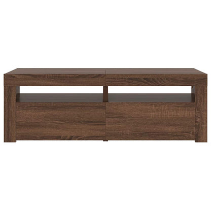 Tv-meubel met LED-verlichting 120x35x40 cm bruin eikenkleur