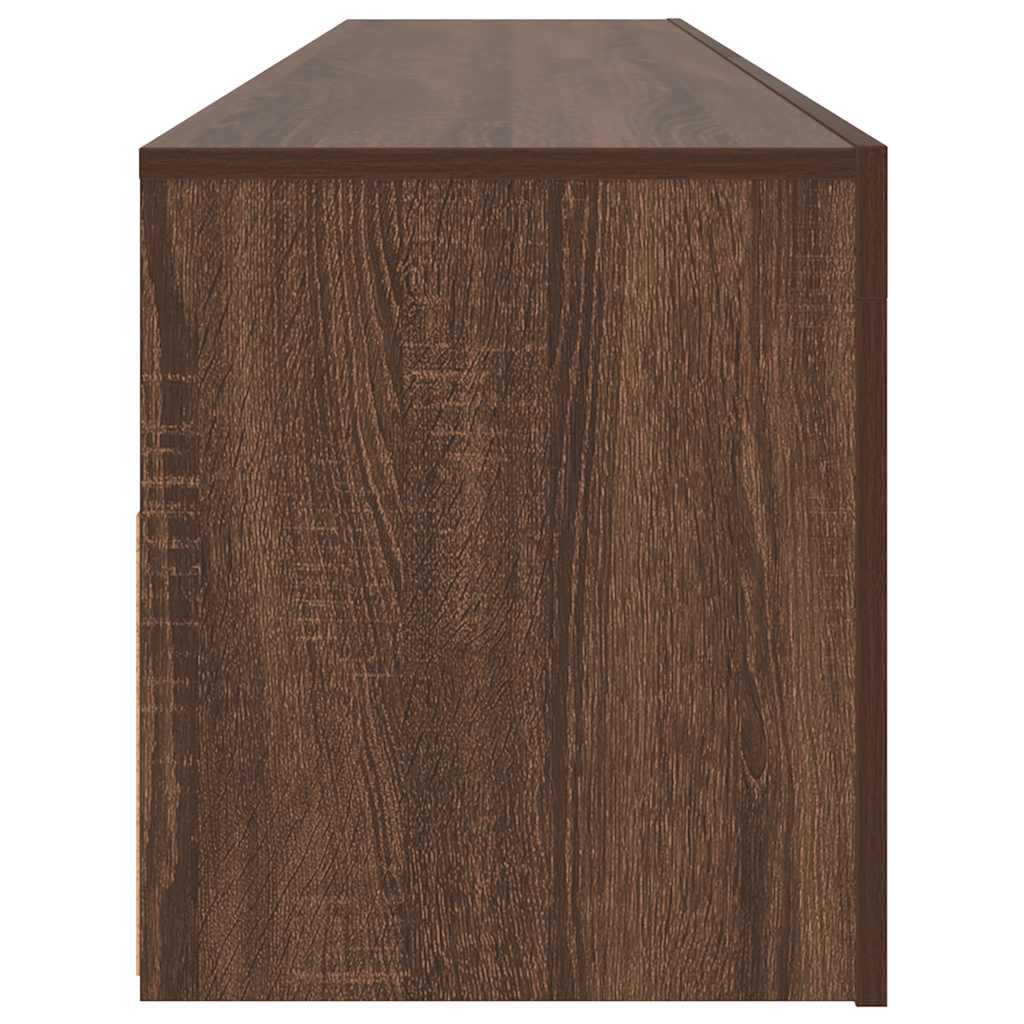 Tv-meubel met LED-verlichting 120x35x40 cm bruin eikenkleur