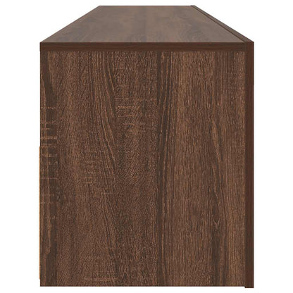 Tv-meubel met LED-verlichting 120x35x40 cm bruin eikenkleur