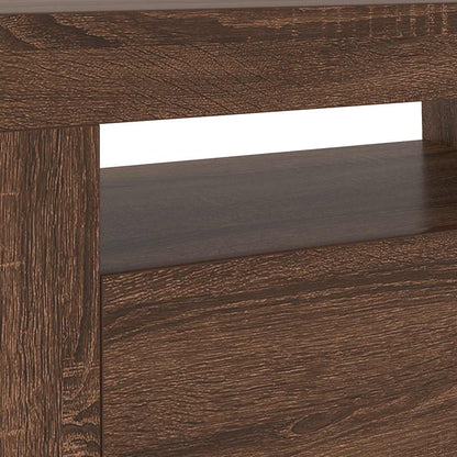 Tv-meubel met LED-verlichting 120x35x40 cm bruin eikenkleur