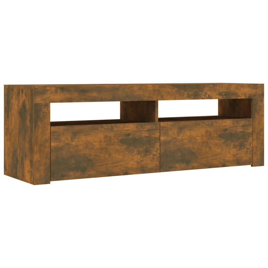 Tv-meubel met LED-verlichting 120x35x40 cm sonoma eikenkleurig Gerookt eiken