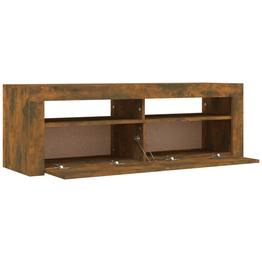 Tv-meubel met LED-verlichting 120x35x40 cm sonoma eikenkleurig Gerookt eiken