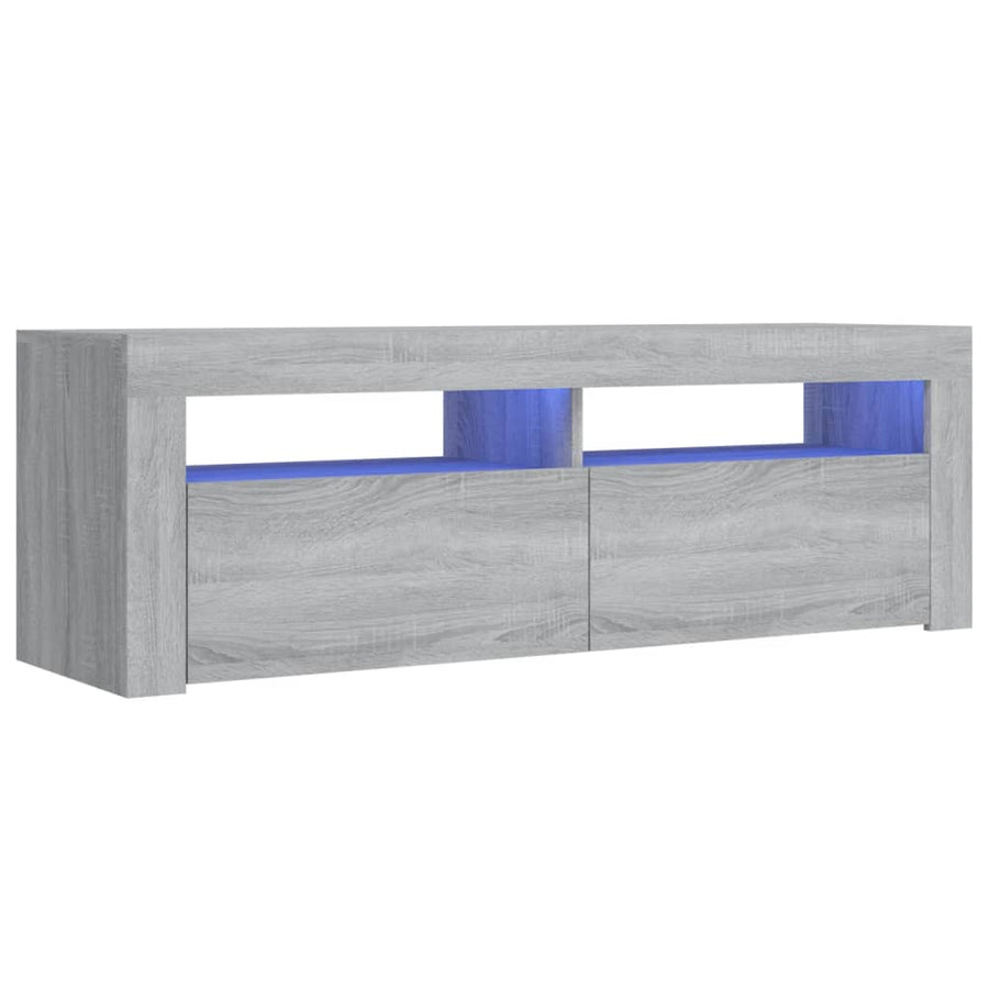 Tv-meubel met LED-verlichting 120x35x40 cm grijs sonoma eiken Grijs sonoma