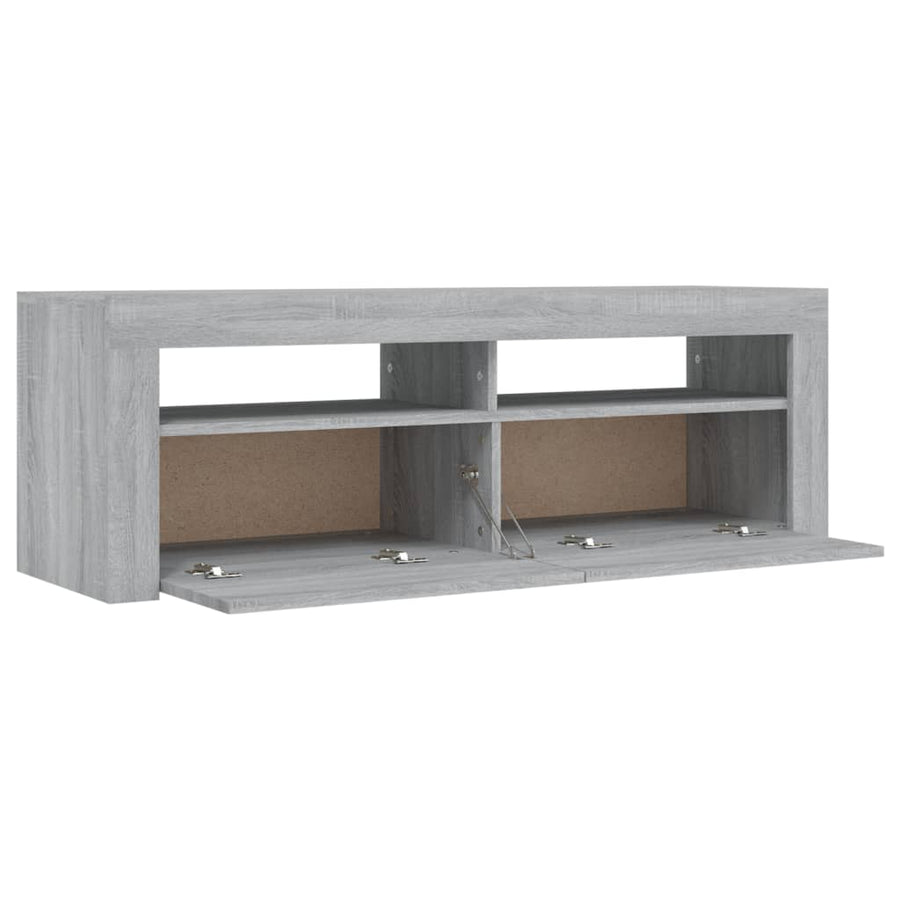 Tv-meubel met LED-verlichting 120x35x40 cm grijs sonoma eiken Grijs sonoma