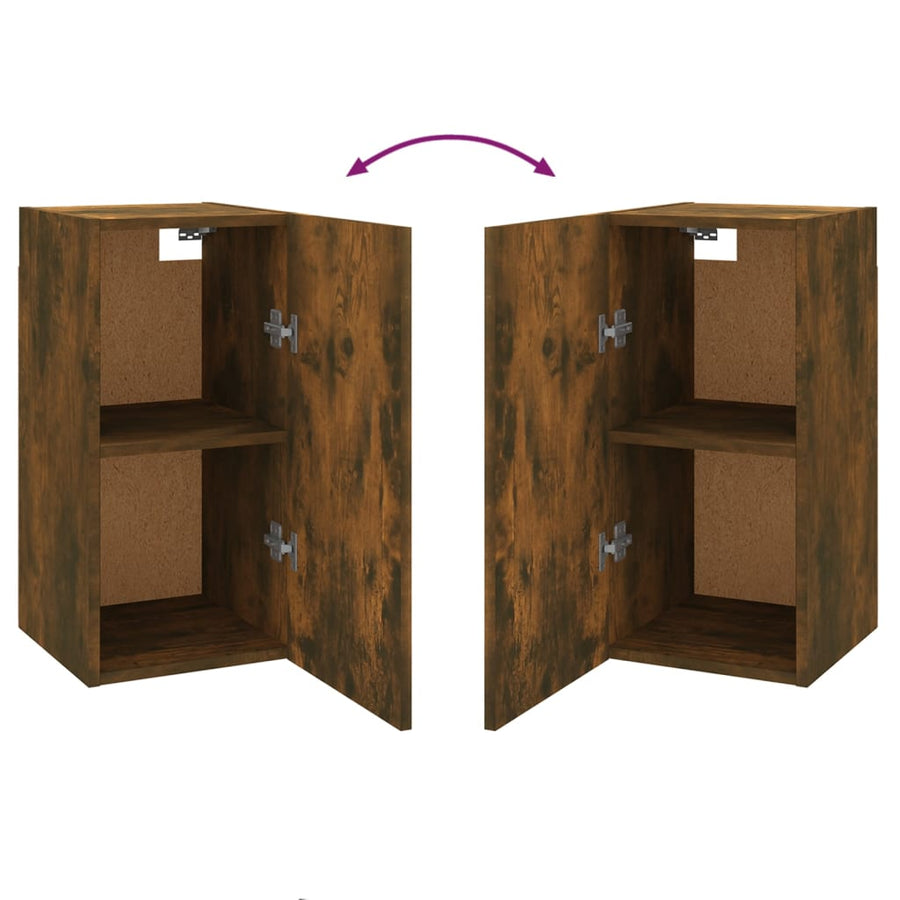 Tv-meubel 30,5x30x60 cm bewerkt hout gerookt eikenkleurig 1 30.5 x 30 x 60 cm Gerookt eiken