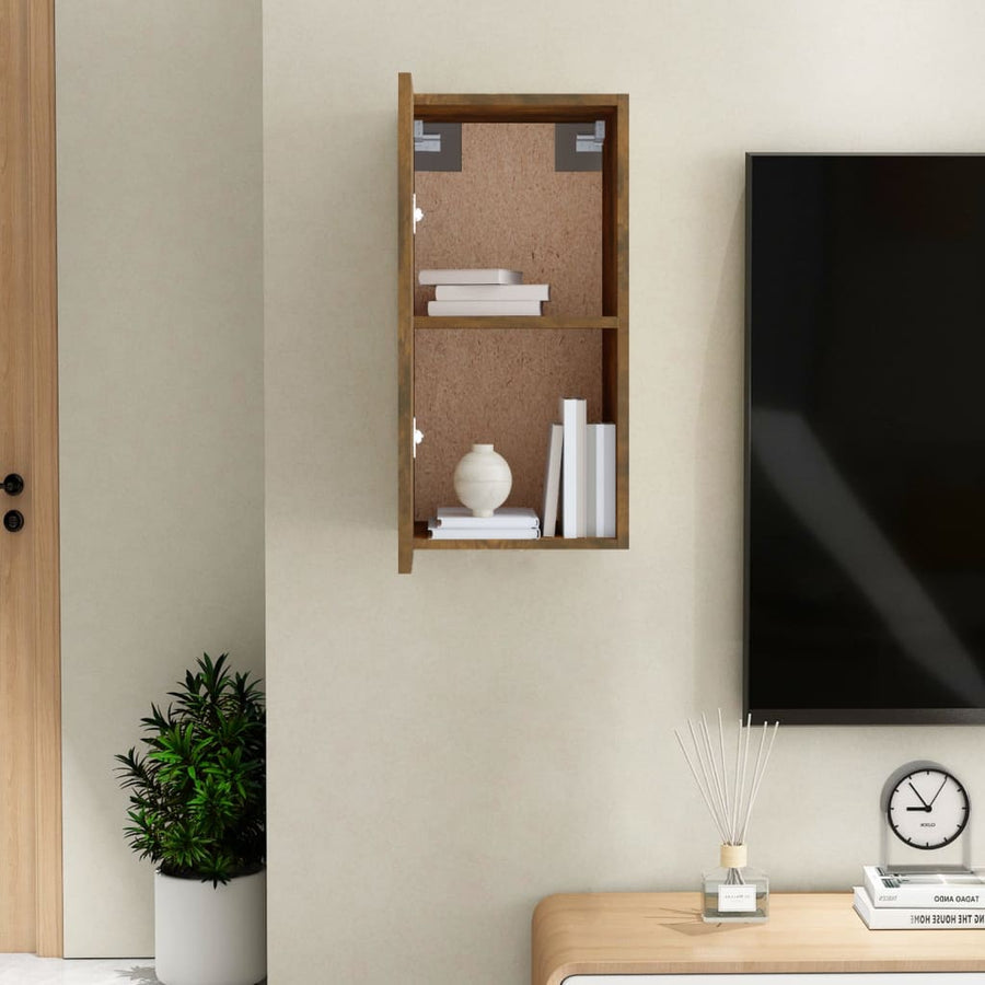 Tv-meubel 30,5x30x60 cm bewerkt hout gerookt eikenkleurig 1 30.5 x 30 x 60 cm Gerookt eiken