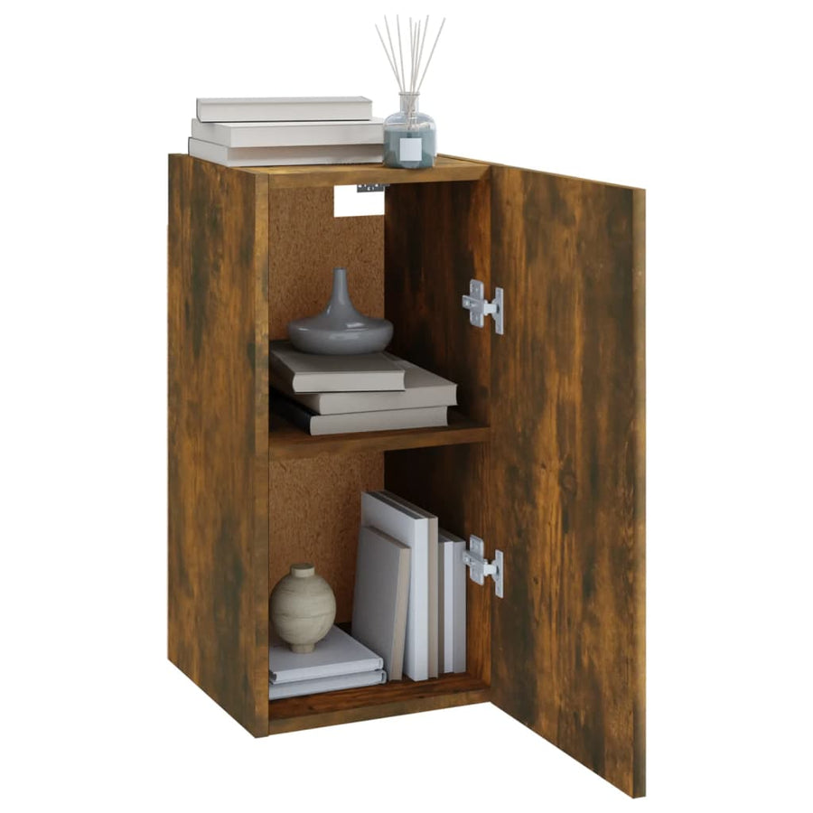 Tv-meubel 30,5x30x60 cm bewerkt hout gerookt eikenkleurig 1 30.5 x 30 x 60 cm Gerookt eiken