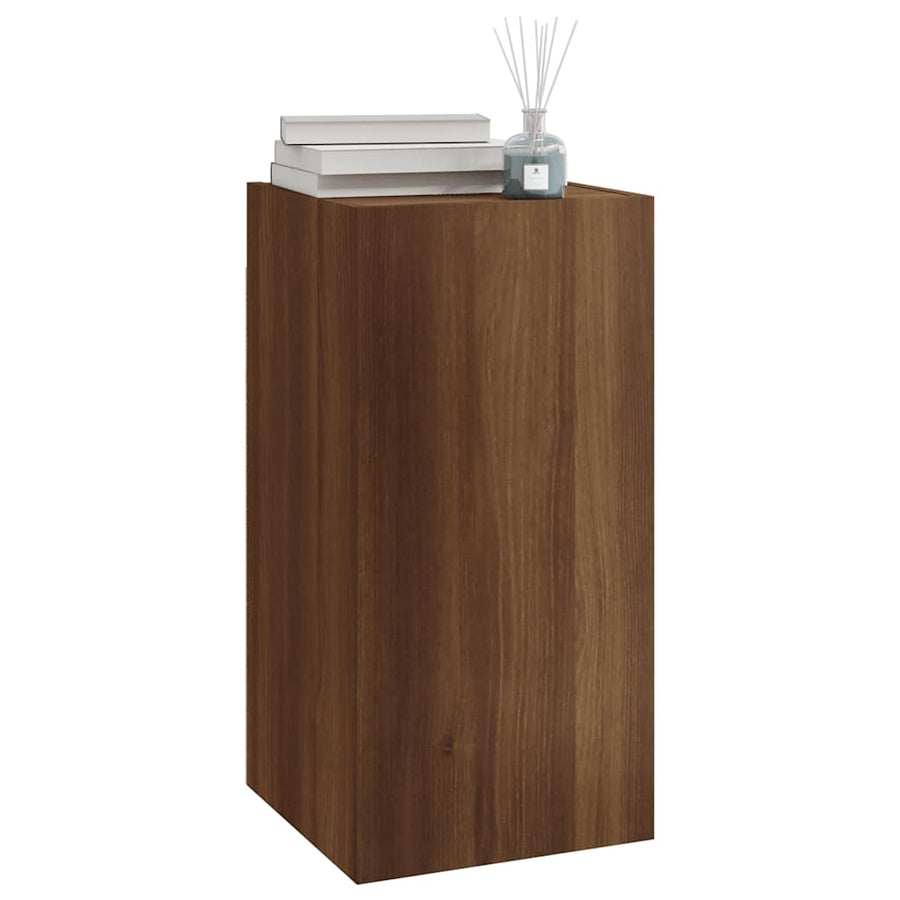 Tv-meubel 30,5x30x60 cm bewerkt hout bruin eikenkleur
