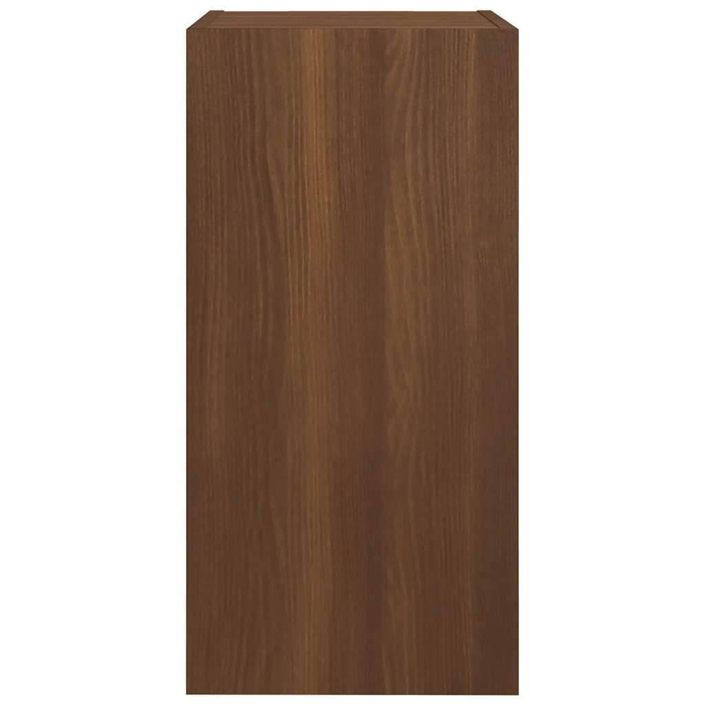 Tv-meubel 30,5x30x60 cm bewerkt hout bruin eikenkleur