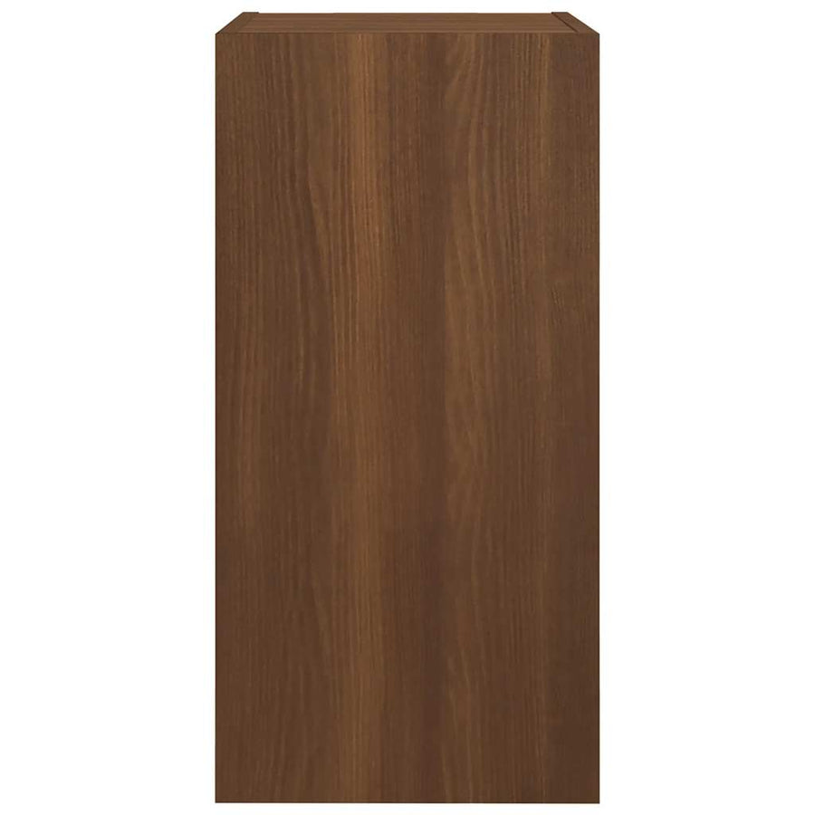 Tv-meubel 30,5x30x60 cm bewerkt hout bruin eikenkleur