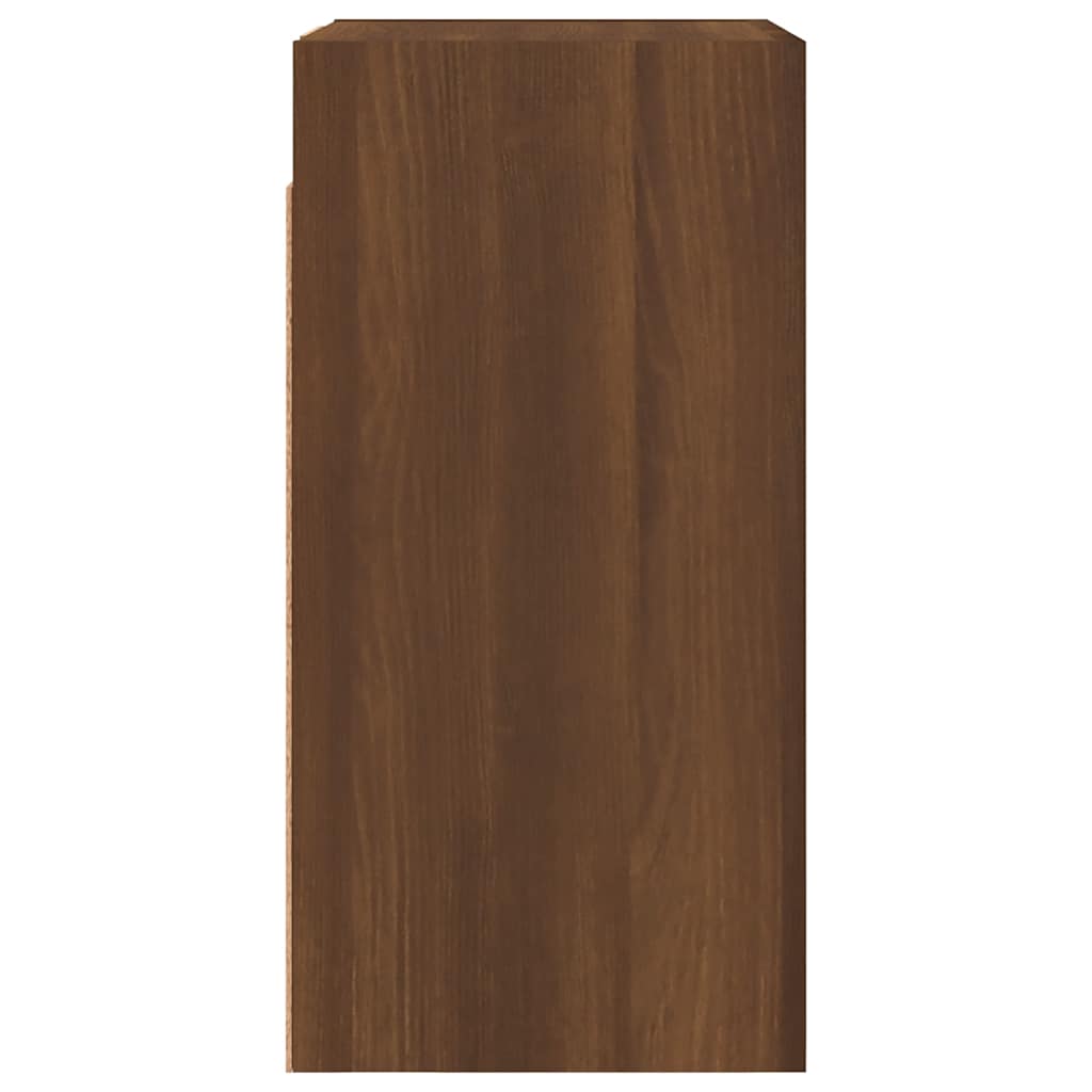 Tv-meubel 30,5x30x60 cm bewerkt hout bruin eikenkleur