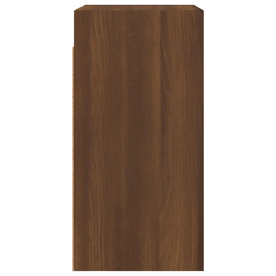 Tv-meubel 30,5x30x60 cm bewerkt hout bruin eikenkleur