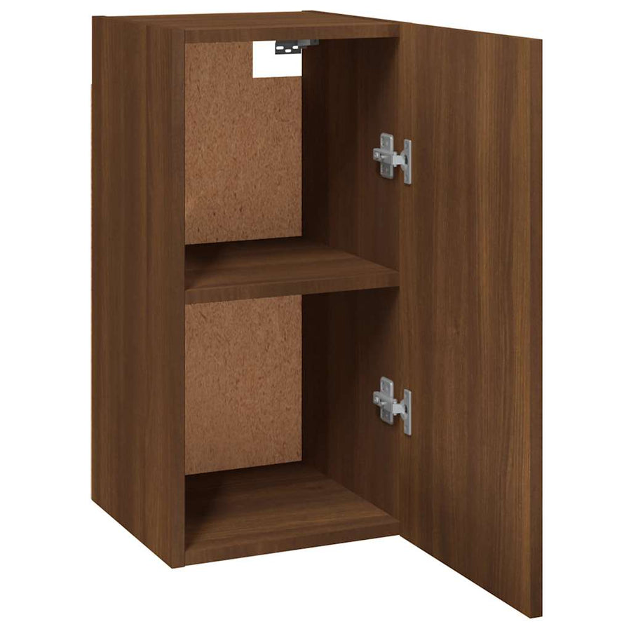 Tv-meubel 30,5x30x60 cm bewerkt hout bruin eikenkleur