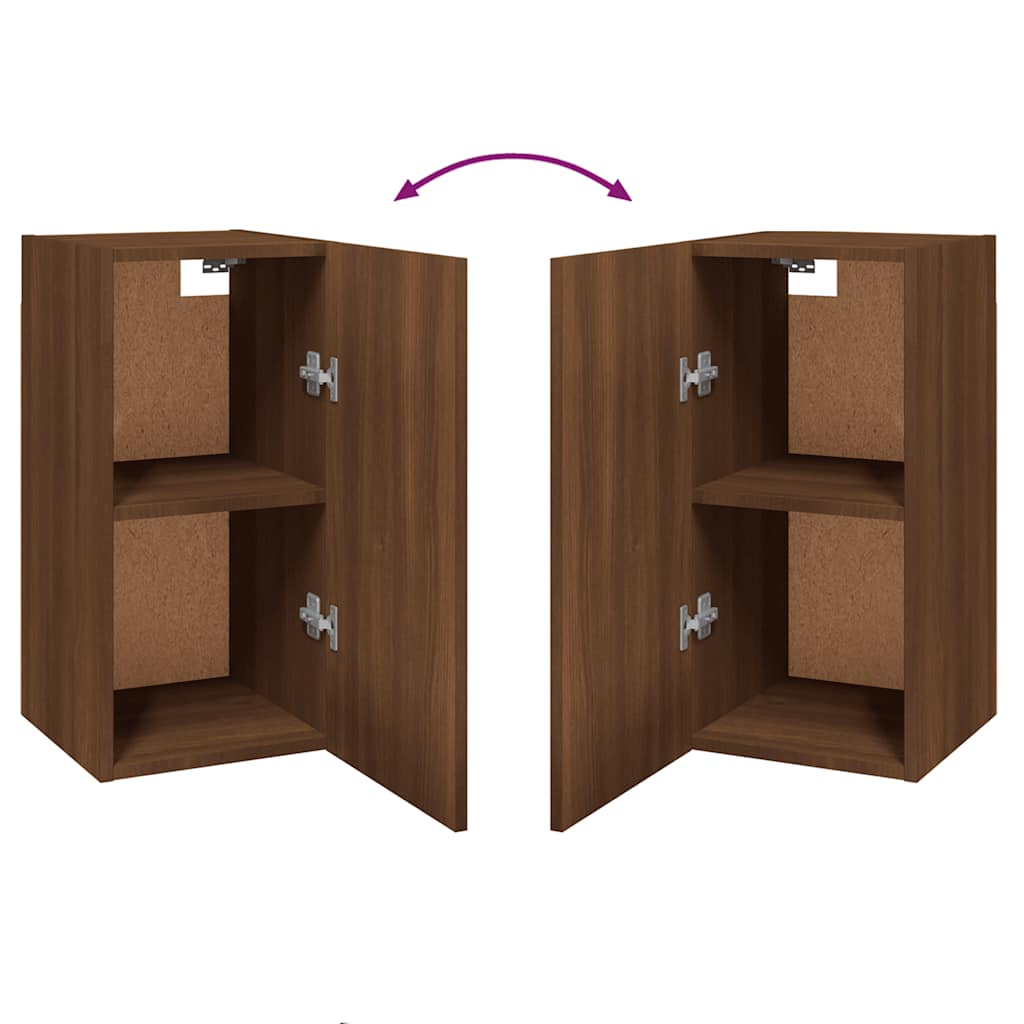 Tv-meubel 30,5x30x60 cm bewerkt hout bruin eikenkleur