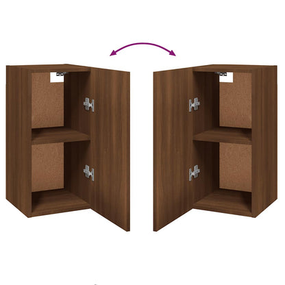 Tv-meubel 30,5x30x60 cm bewerkt hout bruin eikenkleur