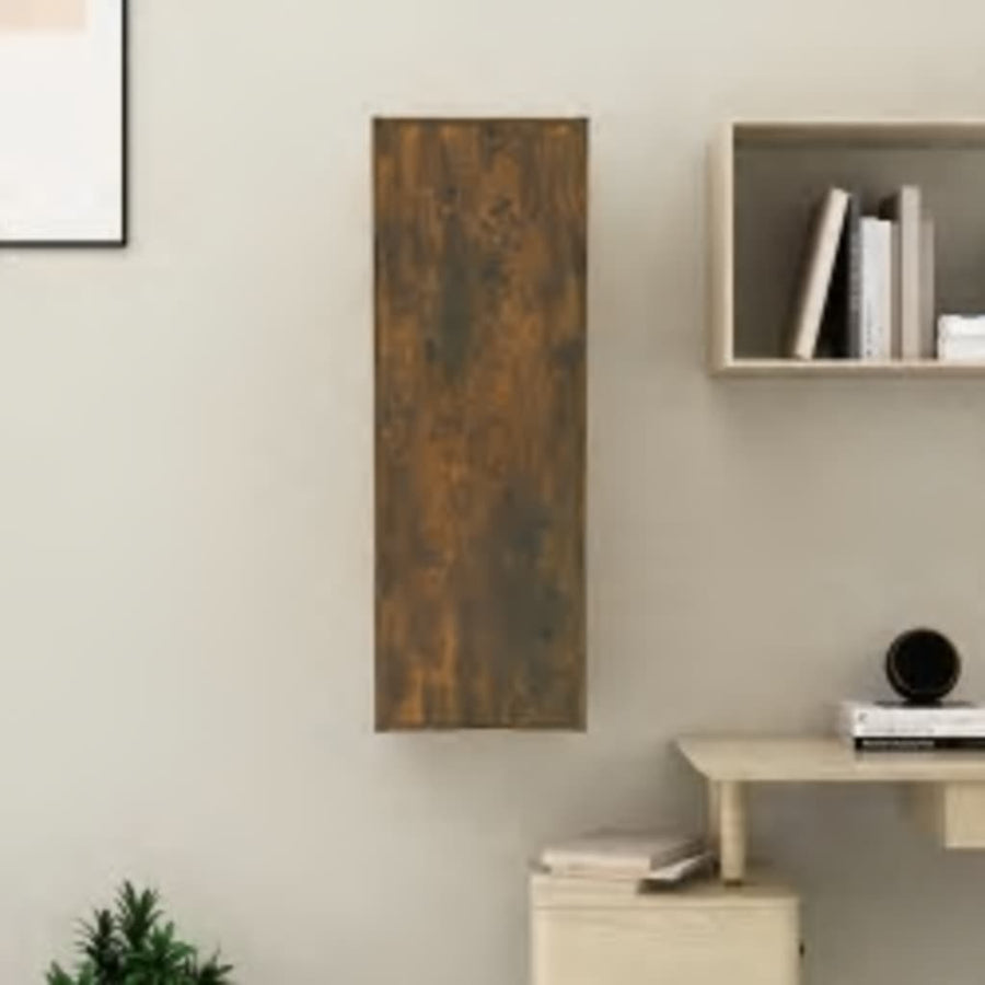 Tv-meubel 30,5x30x90 cm bewerkt hout gerookt eikenkleurig 1 30.5 x 30 x 90 cm Gerookt eiken